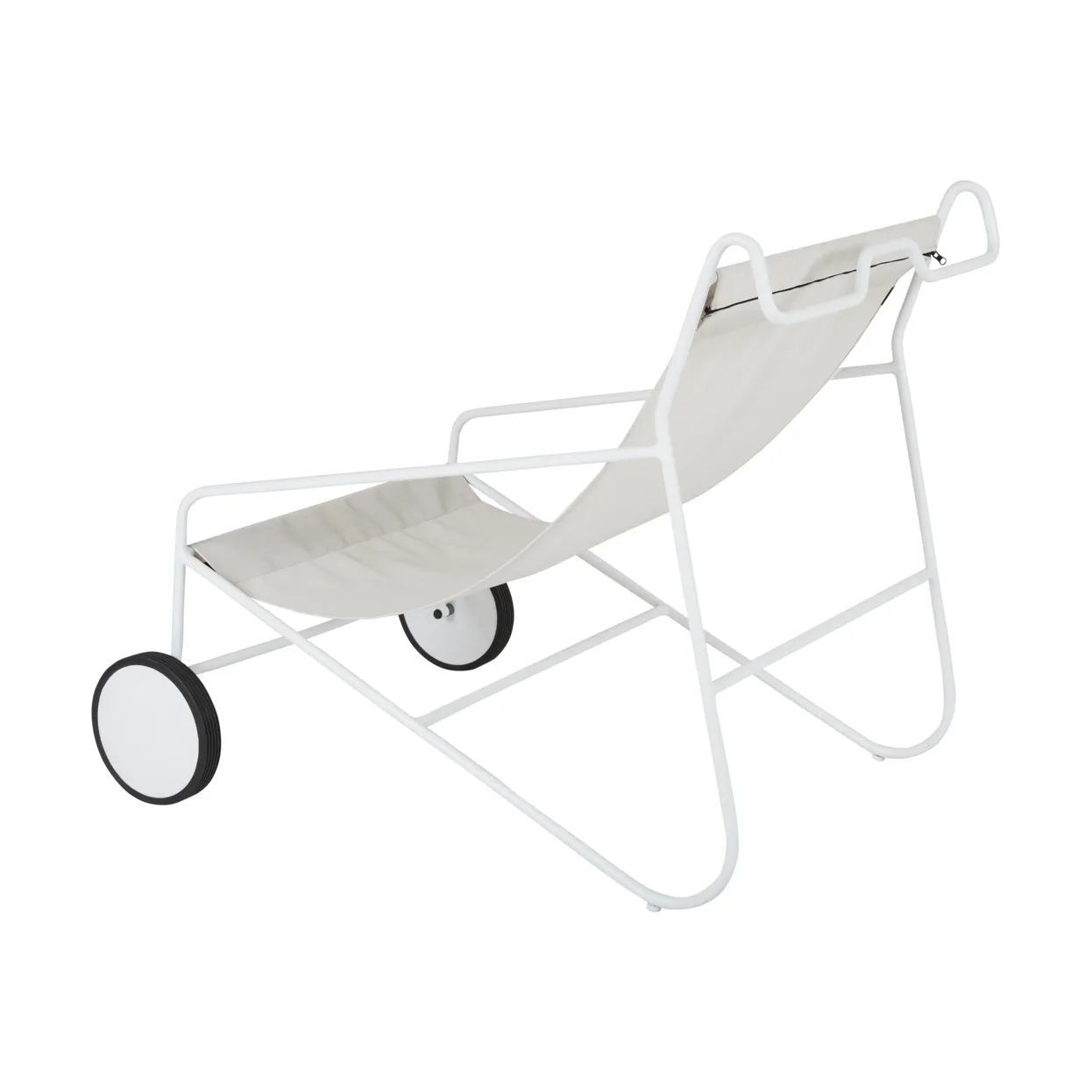 Fauteuil lounge Poul Chair, Blanc Brafab