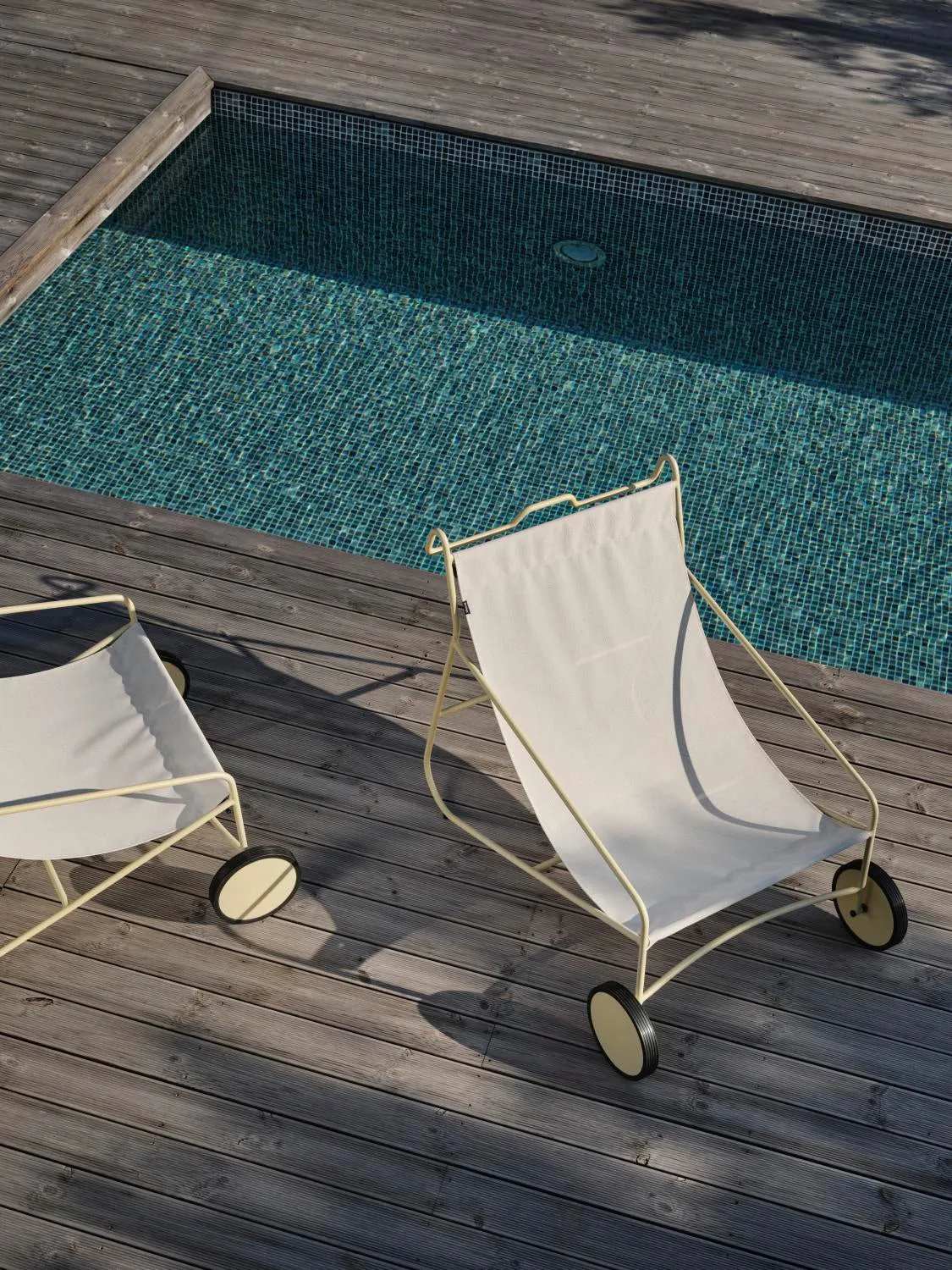 Fauteuil lounge Poul Chair, Lemon-off white Brafab