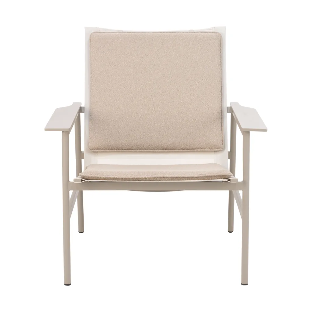 Fauteuil lounge Soro, Khaki-teddy beige Brafab