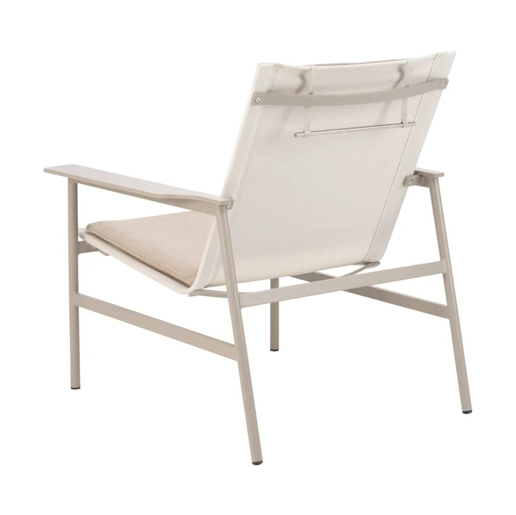 Fauteuil lounge Soro, Khaki-teddy beige Brafab
