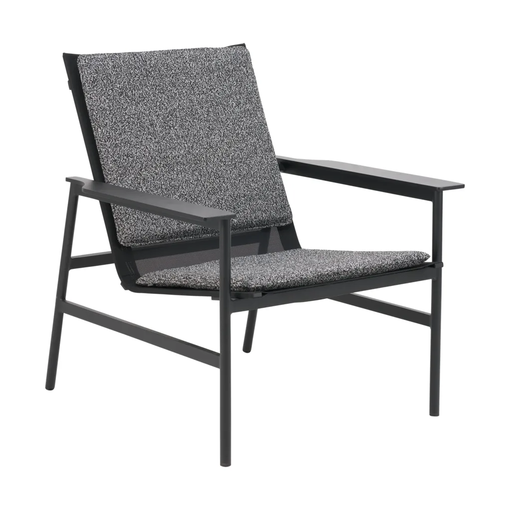 Fauteuil lounge Soro, Noir-teddy ant Brafab