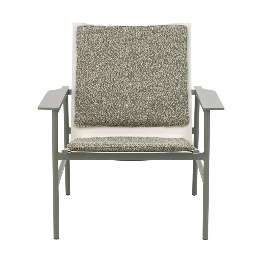 Fauteuil lounge Soro, Nordic green-teddy verde Brafab