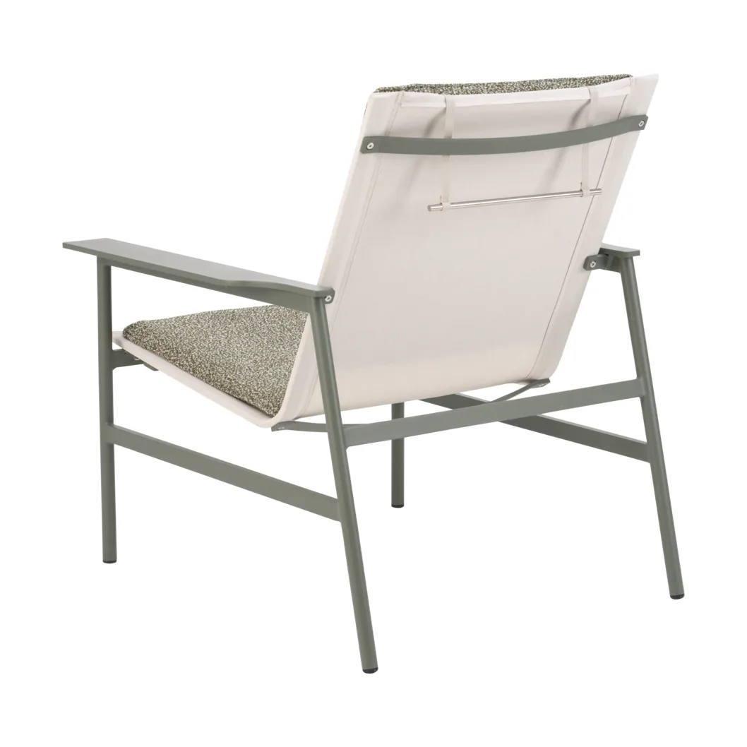 Fauteuil lounge Soro, Nordic green-teddy verde Brafab