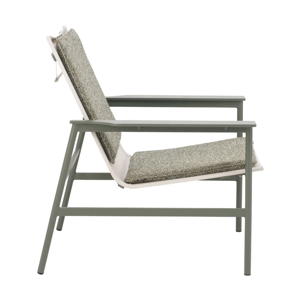 Fauteuil lounge Soro, Nordic green-teddy verde Brafab