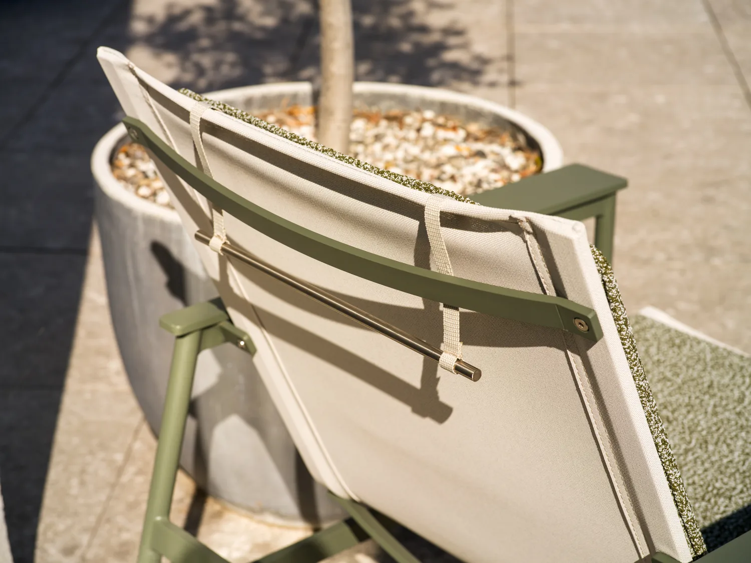 Fauteuil lounge Soro, Nordic green-teddy verde Brafab