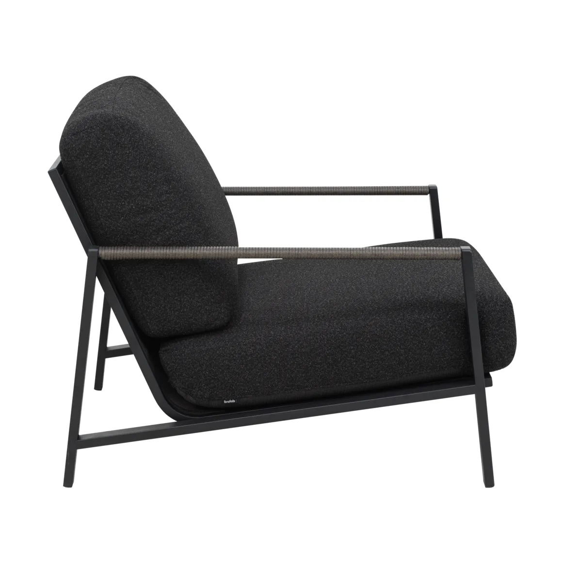 Fauteuil Lyra, Noir-teddy black Brafab