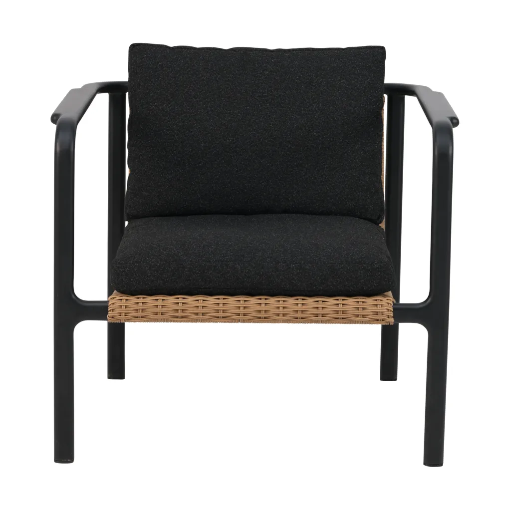 Fauteuil Motty, Noir-teddy black Brafab