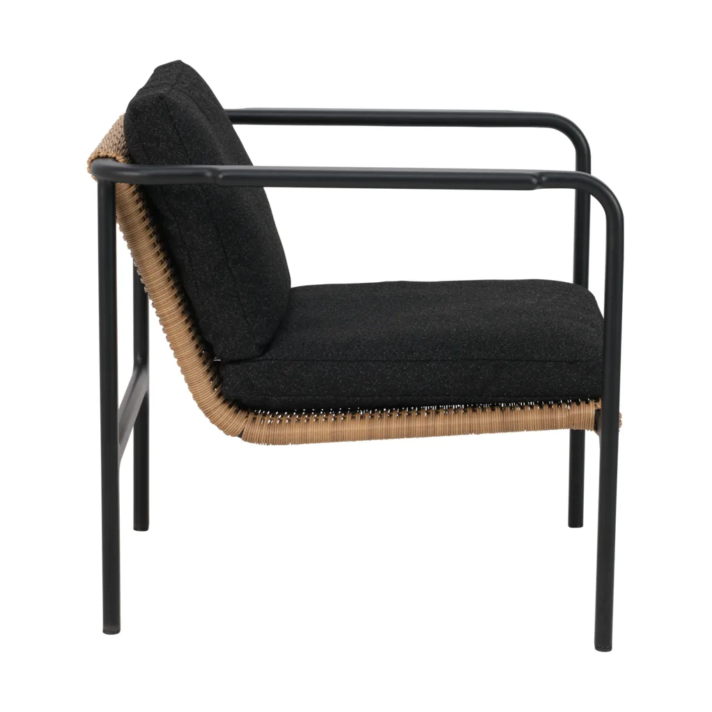 Fauteuil Motty, Noir-teddy black Brafab