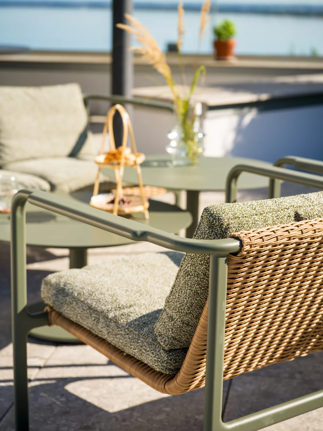 Fauteuil Motty, Nordic green-teddy verde Brafab