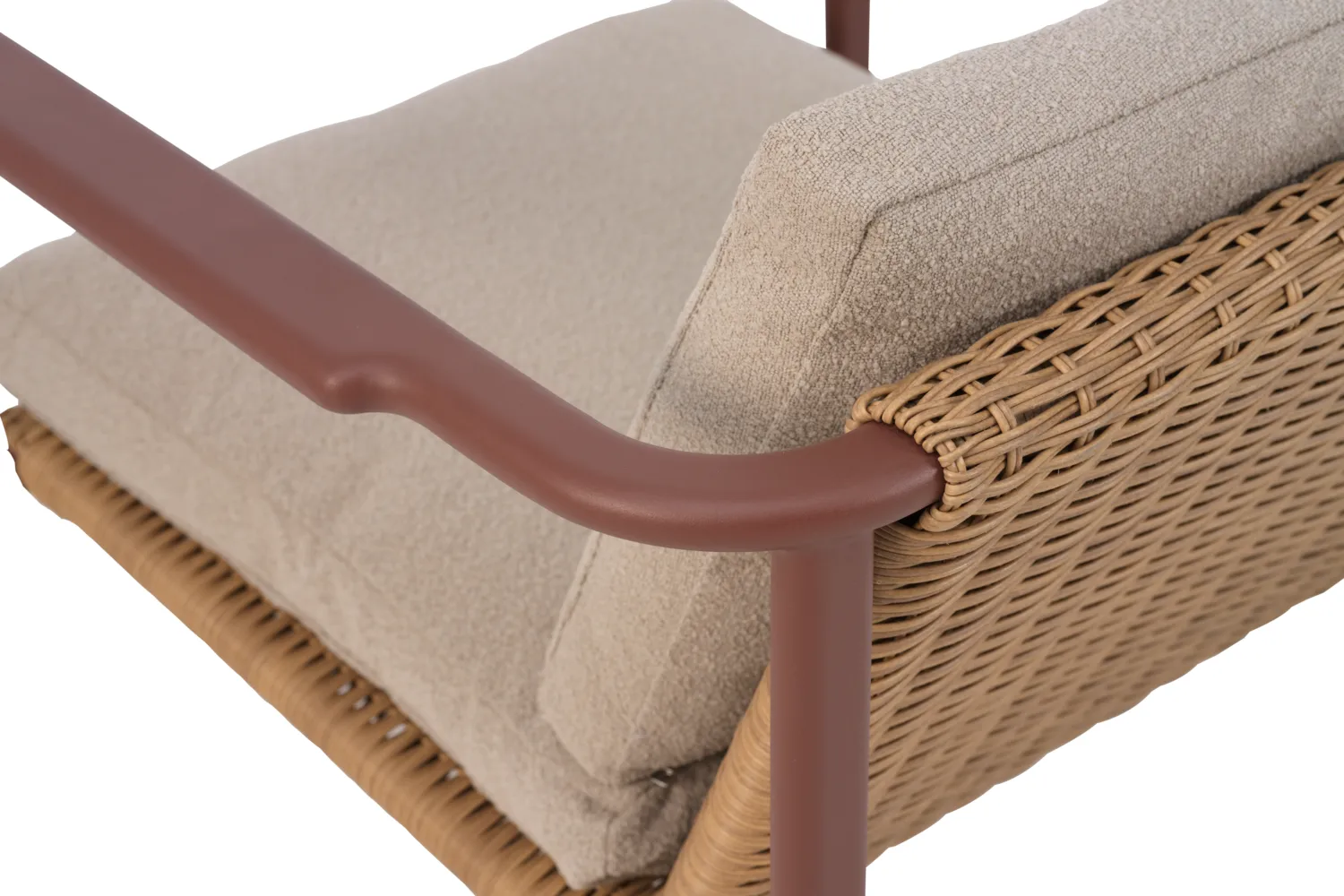 Fauteuil Motty, Zin red-teddy beige Brafab
