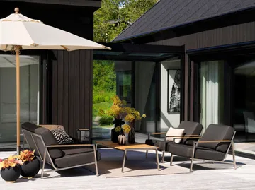 Fauteuil Naos - Acier inoxydable-nearly black - Brafab