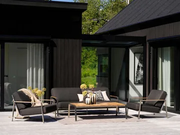 Fauteuil Naos - Acier inoxydable-nearly black - Brafab