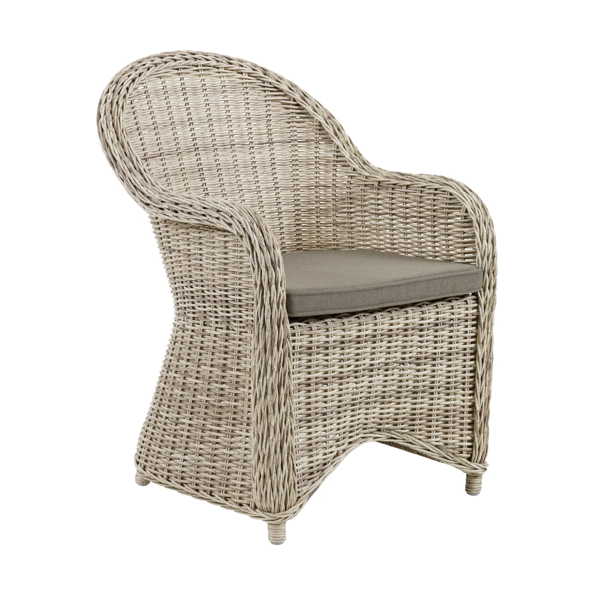 Fauteuil Paulina avec coussin d'assise, Beige-beige Brafab
