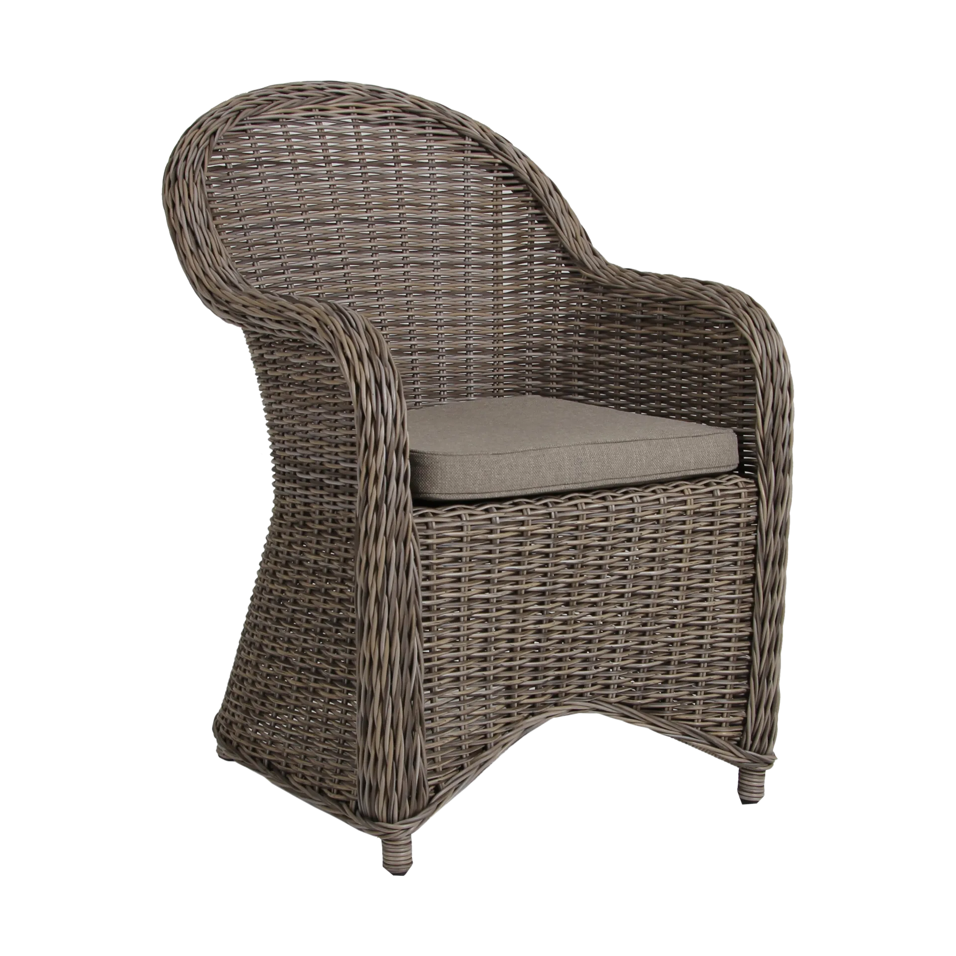 Fauteuil Paulina avec coussin d'assise, Rustique-beige Brafab
