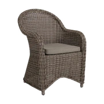 Fauteuil Paulina avec coussin d'assise - Rustique-beige - Brafab