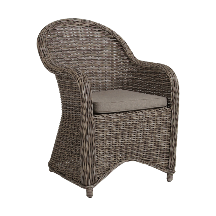 Fauteuil Paulina avec coussin d'assise - Rustique-beige - Brafab