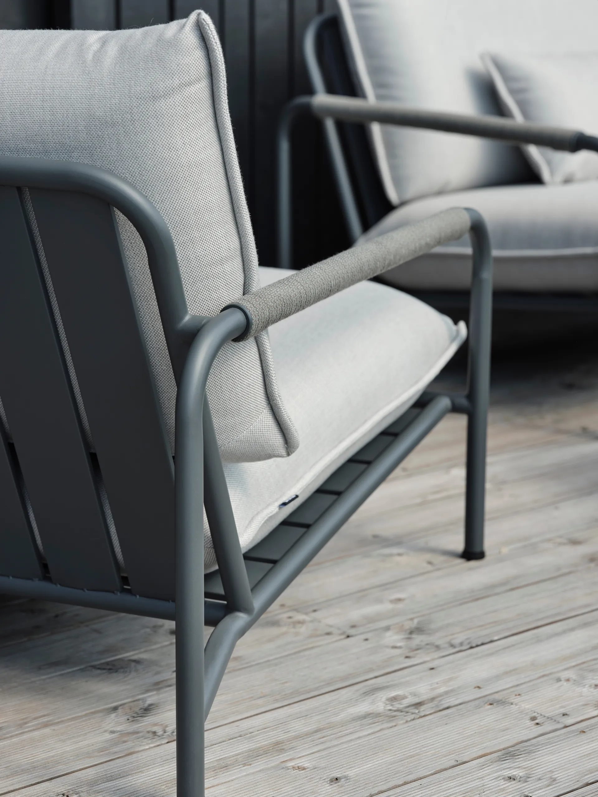 Lerberget fauteuil lounge, Anthracite-frêne Brafab