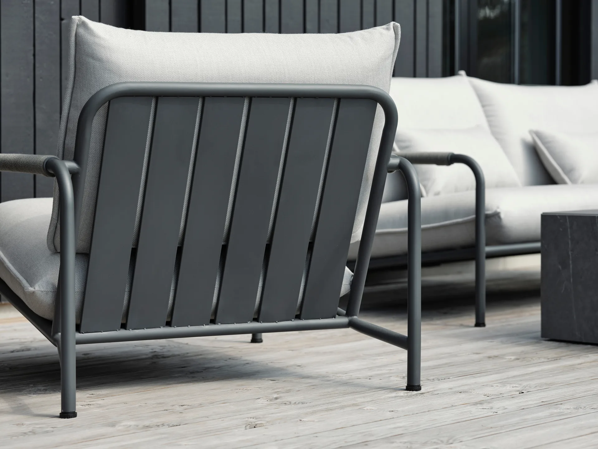 Lerberget fauteuil lounge, Anthracite-frêne Brafab