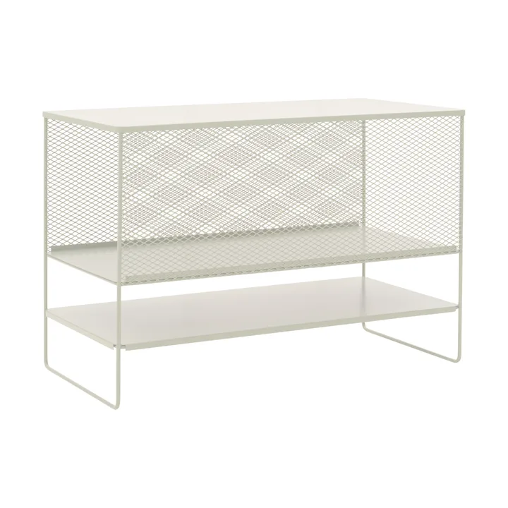 Meuble bas de cuisine d'extérieur Haru avec étagères 120x90x60 cm - Pearl white - Brafab