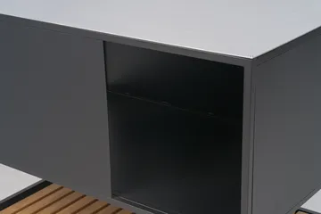 Meuble bas de cuisine d'extérieur Prep 110x90x70 cm - Noir - Brafab