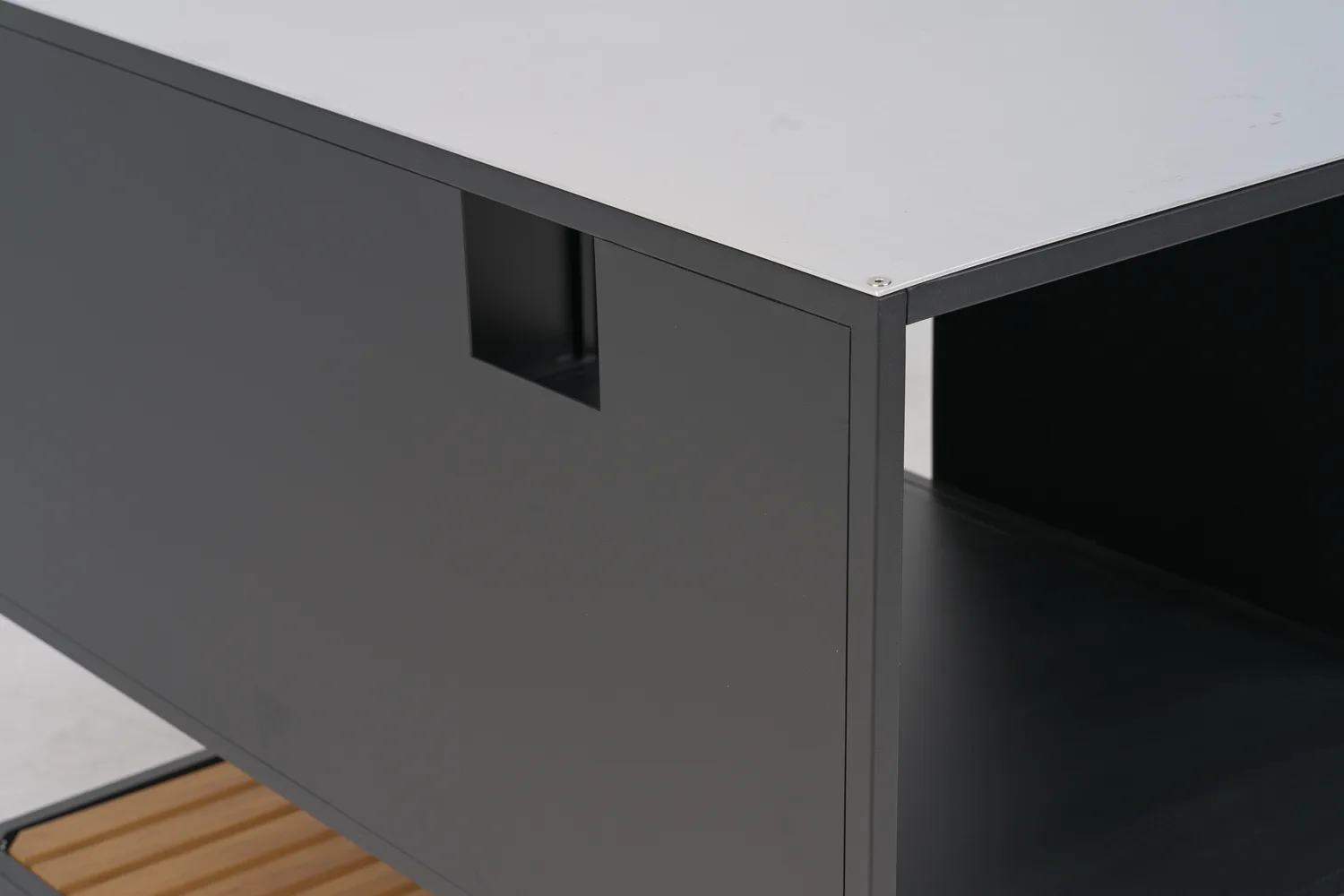 Meuble bas de cuisine d'extérieur Prep 110x90x70 cm, Noir Brafab