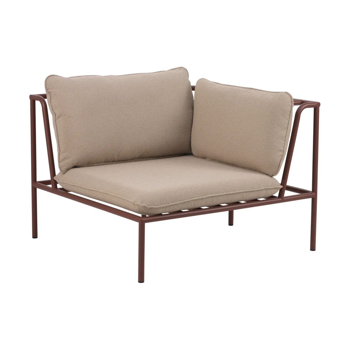 Module de canapé Collier, Zin red-teddy beige, angle Brafab