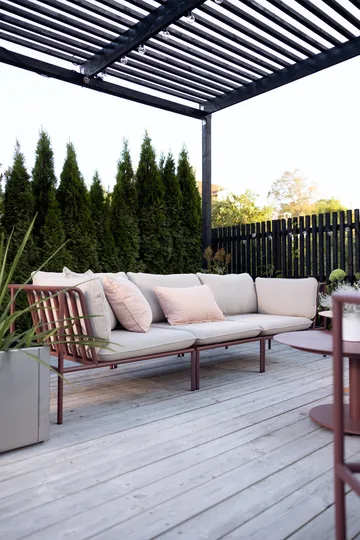 Module de canapé Collier - Zin red-teddy beige, élément central - Brafab