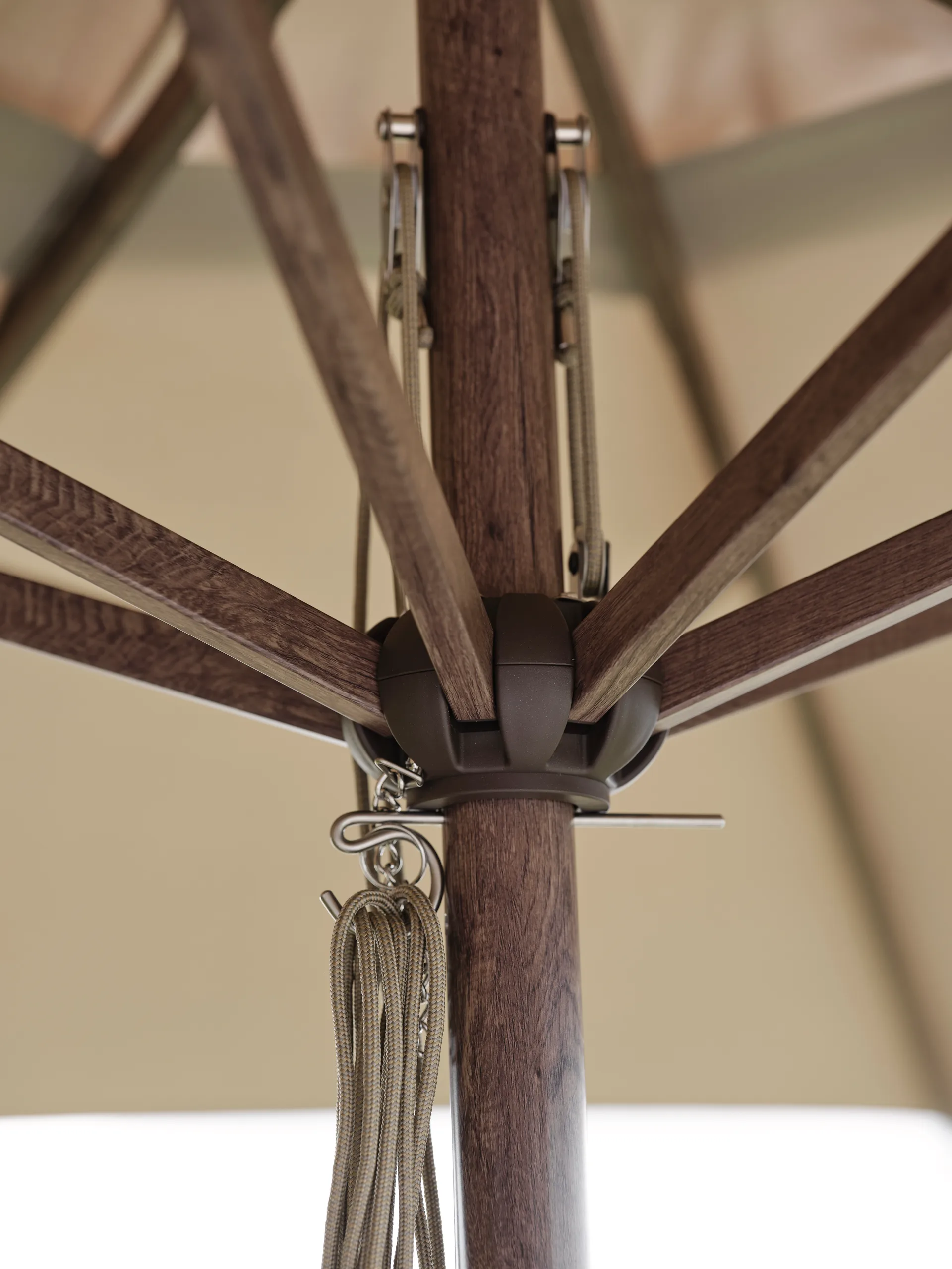 Paliano parasol, Marron-taupe 350 cm Brafab