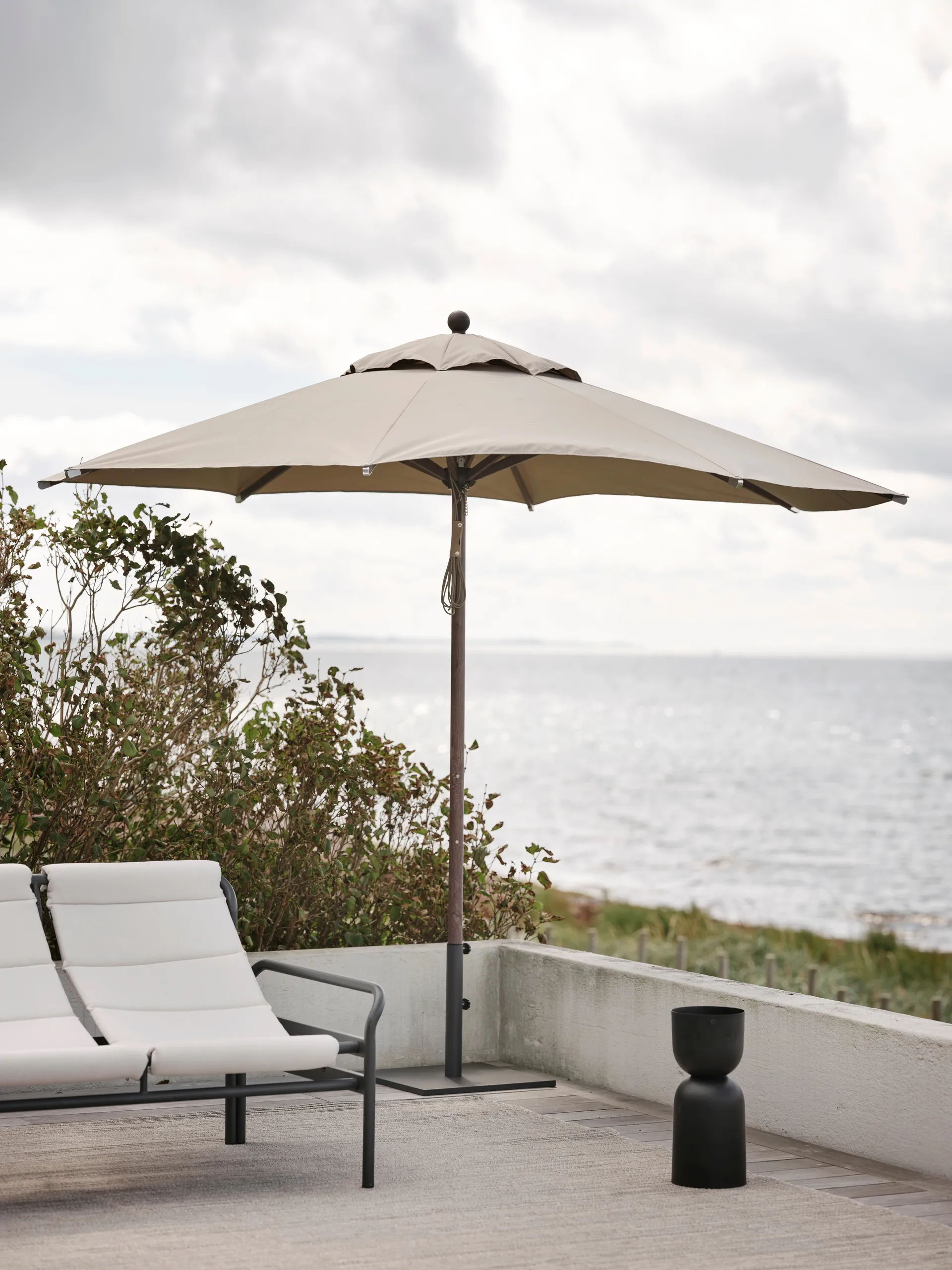 Paliano parasol, Marron-taupe 350 cm Brafab