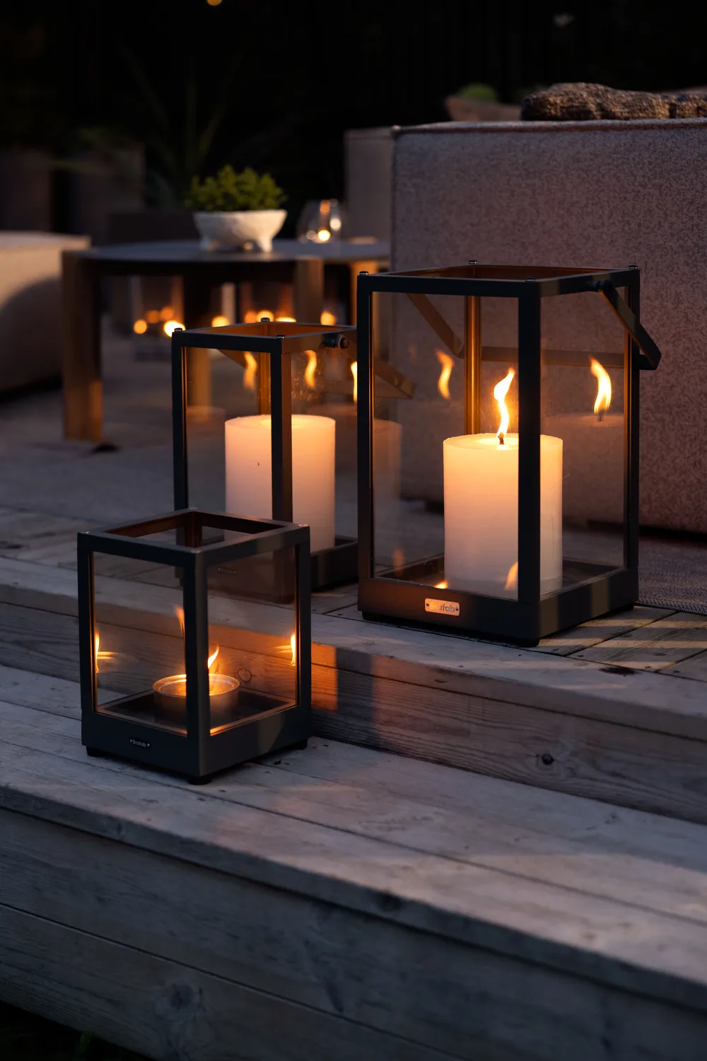 Photophore Belfort, Noir, 28 cm Brafab