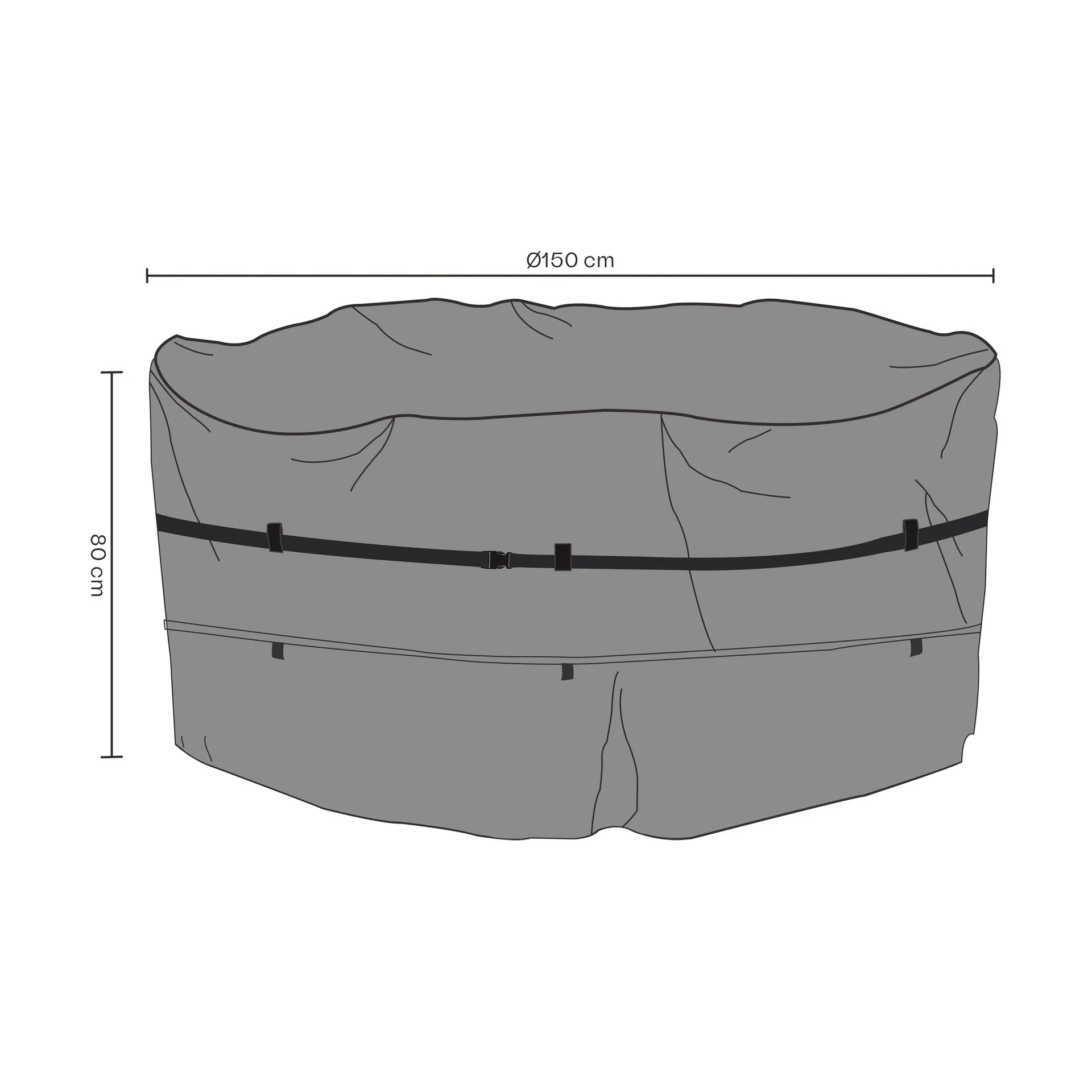 Protection de meuble Brafab ensemble salle à manger, Noir 150x80 cm Brafab