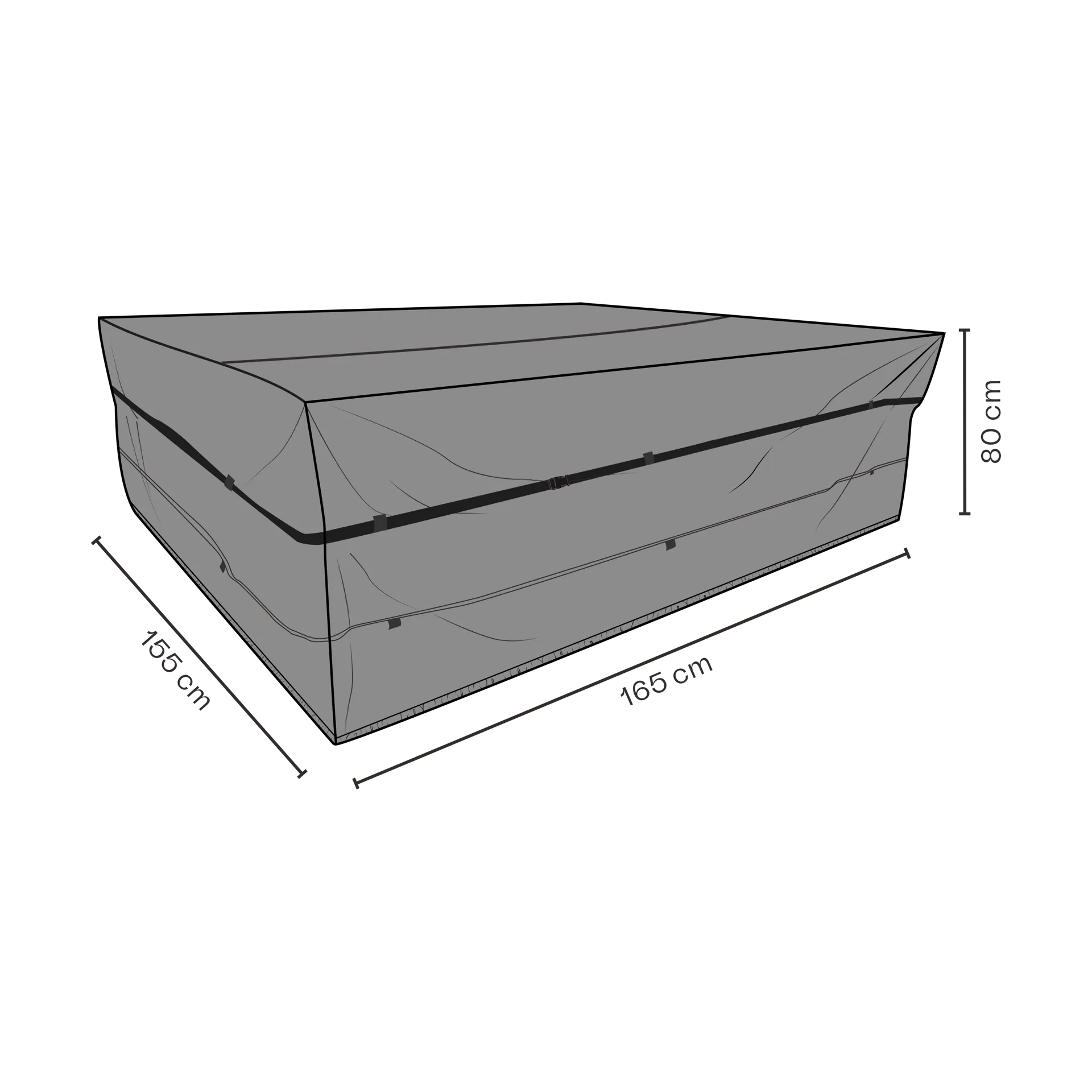 Protection de meuble Brafab ensemble salle à manger, Noir 165x155 cm Brafab