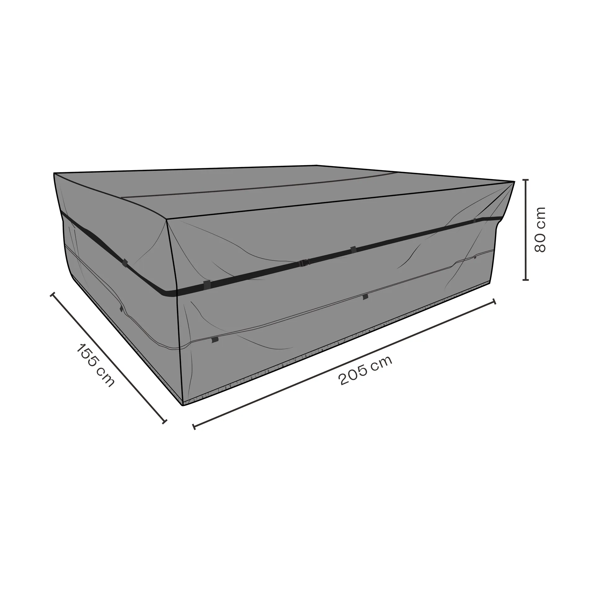 Protection de meuble Brafab ensemble salle à manger, Noir 205x155 cm Brafab