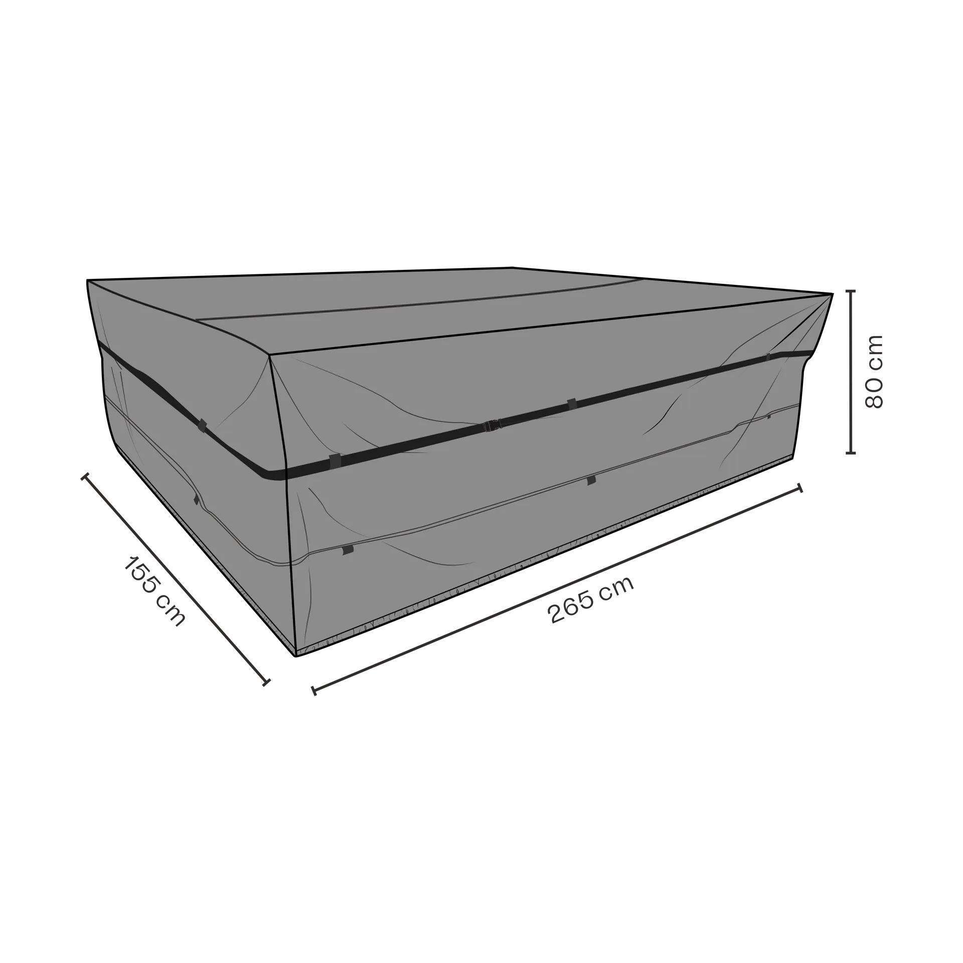 Protection de meuble Brafab ensemble salle à manger, Noir 265x155 cm Brafab