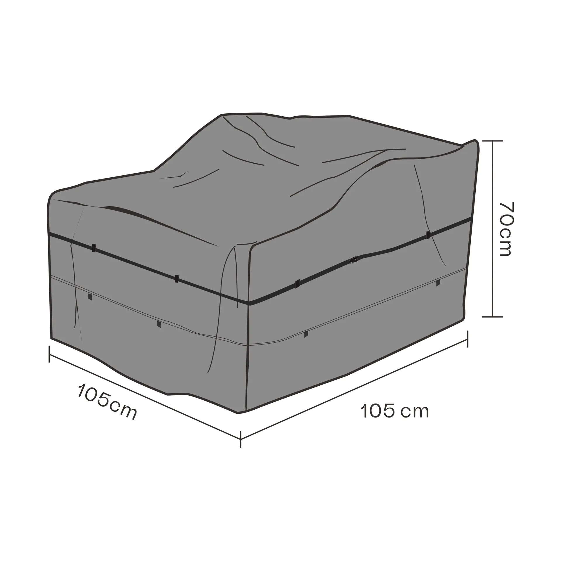 Protection de meuble Brafab fauteuil, Noir 105 cm Brafab