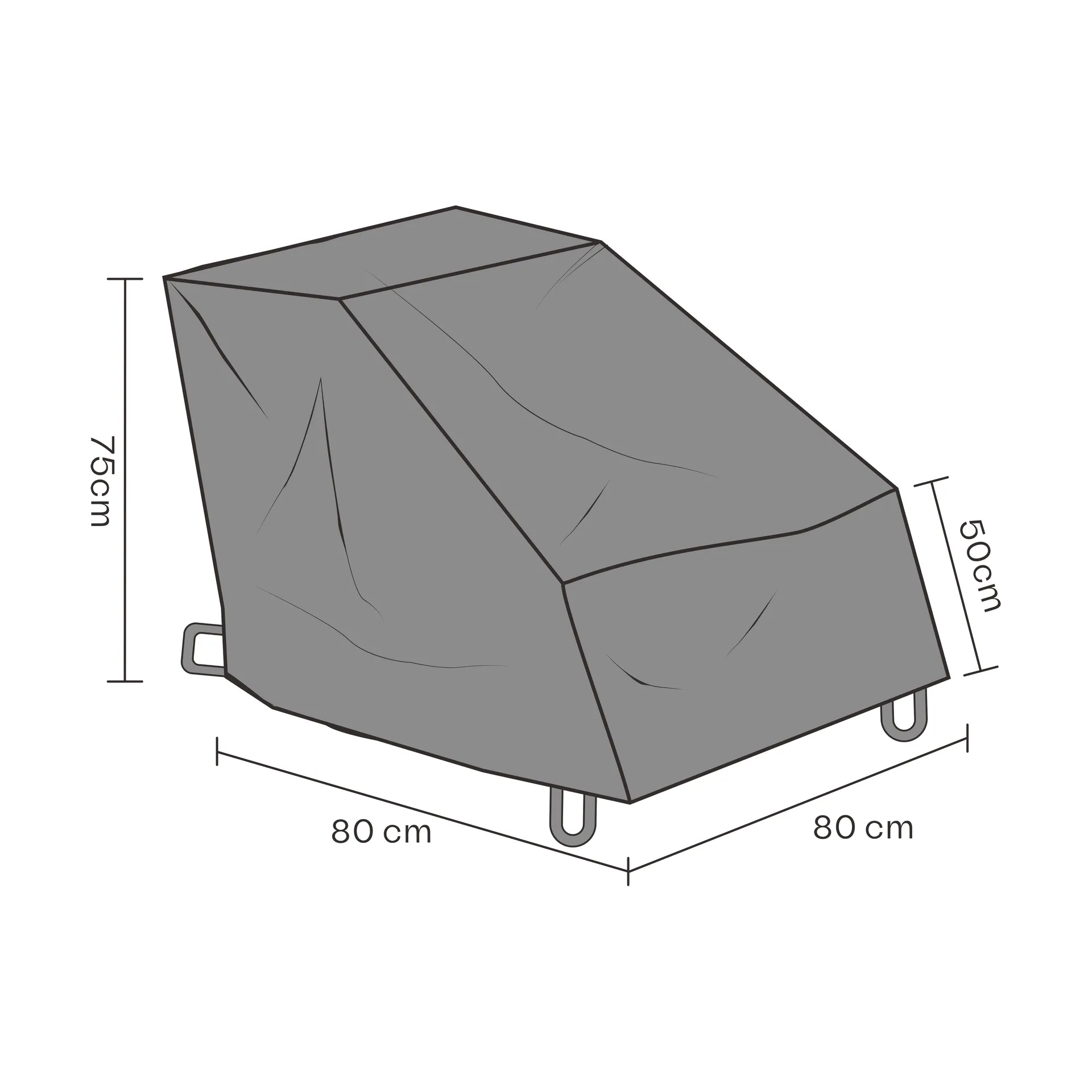 Protection de meuble Brafab fauteuil, Noir 80 cm Brafab