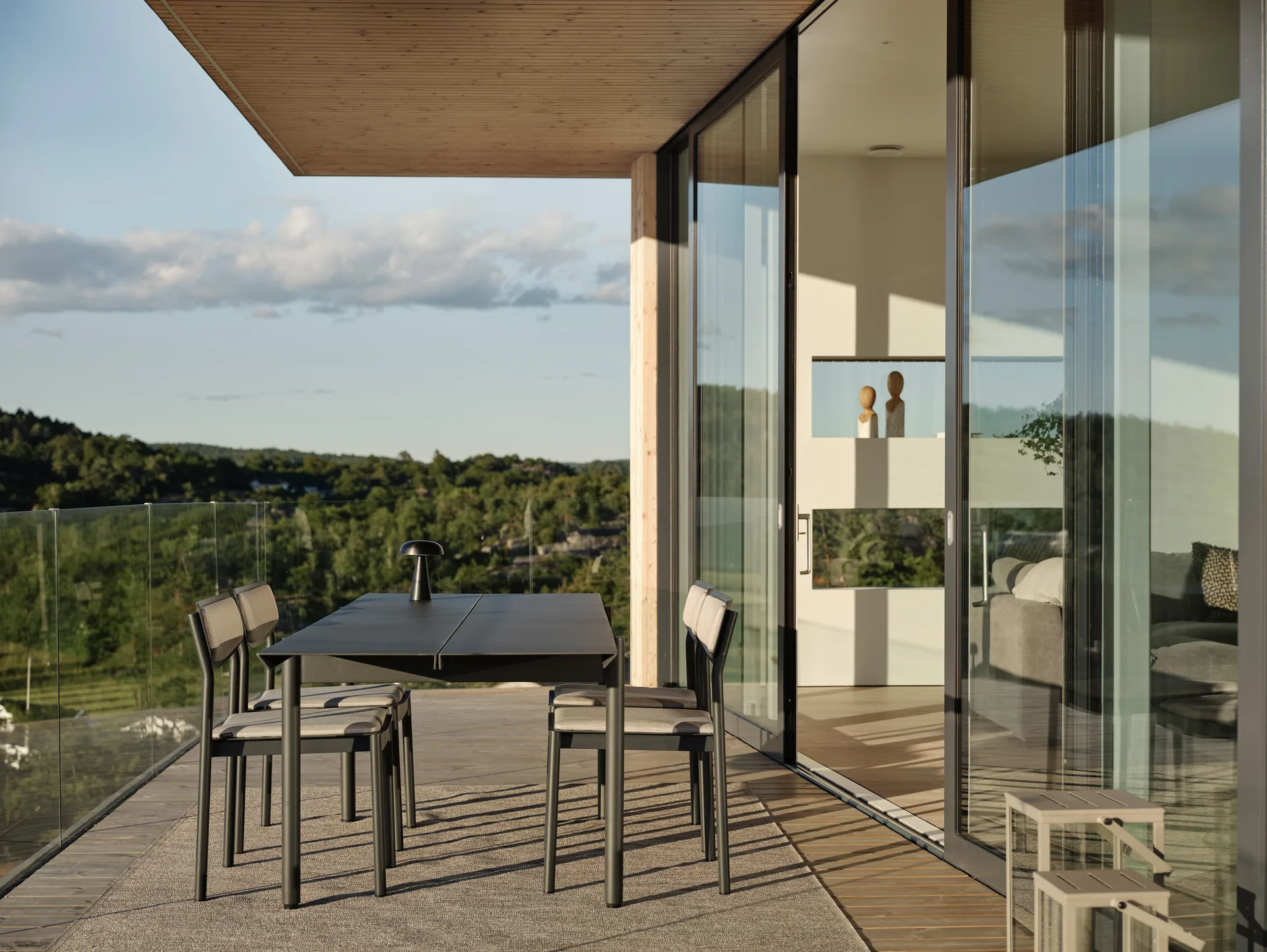 Table à manger B45, Anthracite 180 cm Brafab