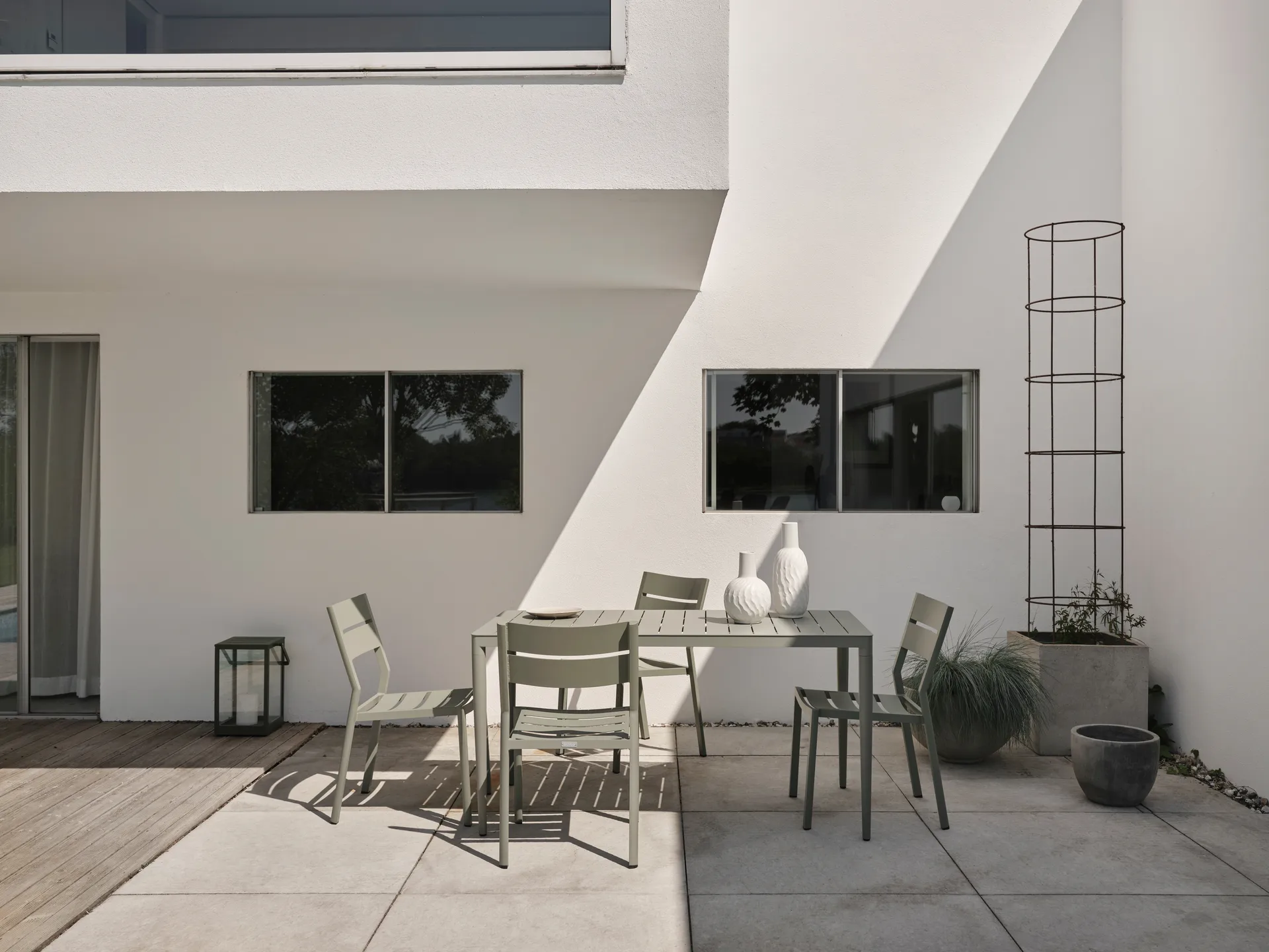 Table à manger Bigby, Light grey, 144x76 cm Brafab