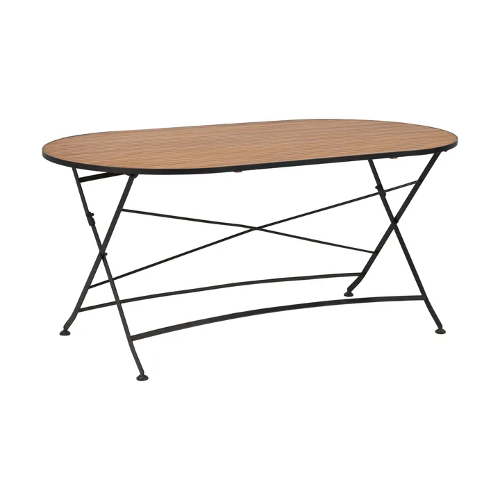 Table à manger Brewer - Noir-teck, 160x85 cm - Brafab
