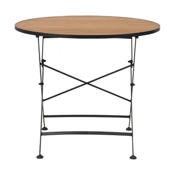 Table à manger Brewer - Noir-teck, Ø85 cm - Brafab