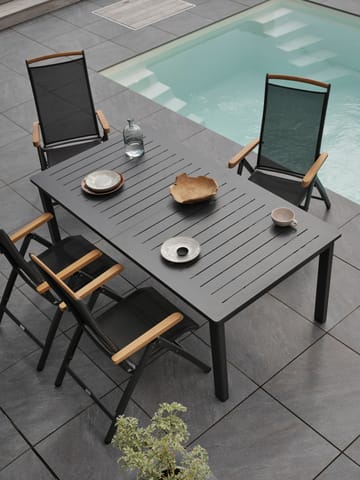 Table à manger extensible Lomma - Anthracite 194-312 cm - Brafab