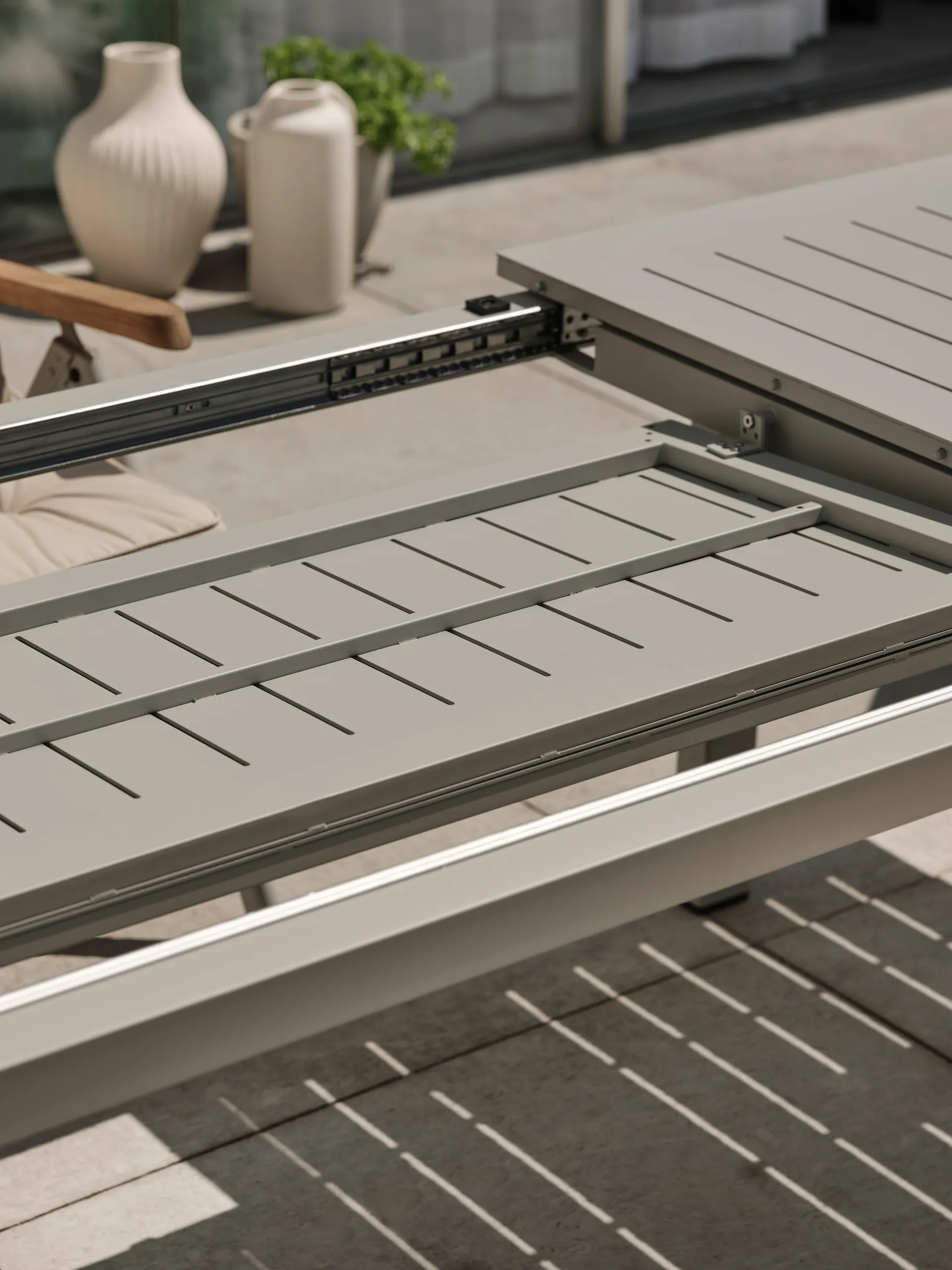 Table à manger extensible Lomma, Khaki 194-312 cm Brafab