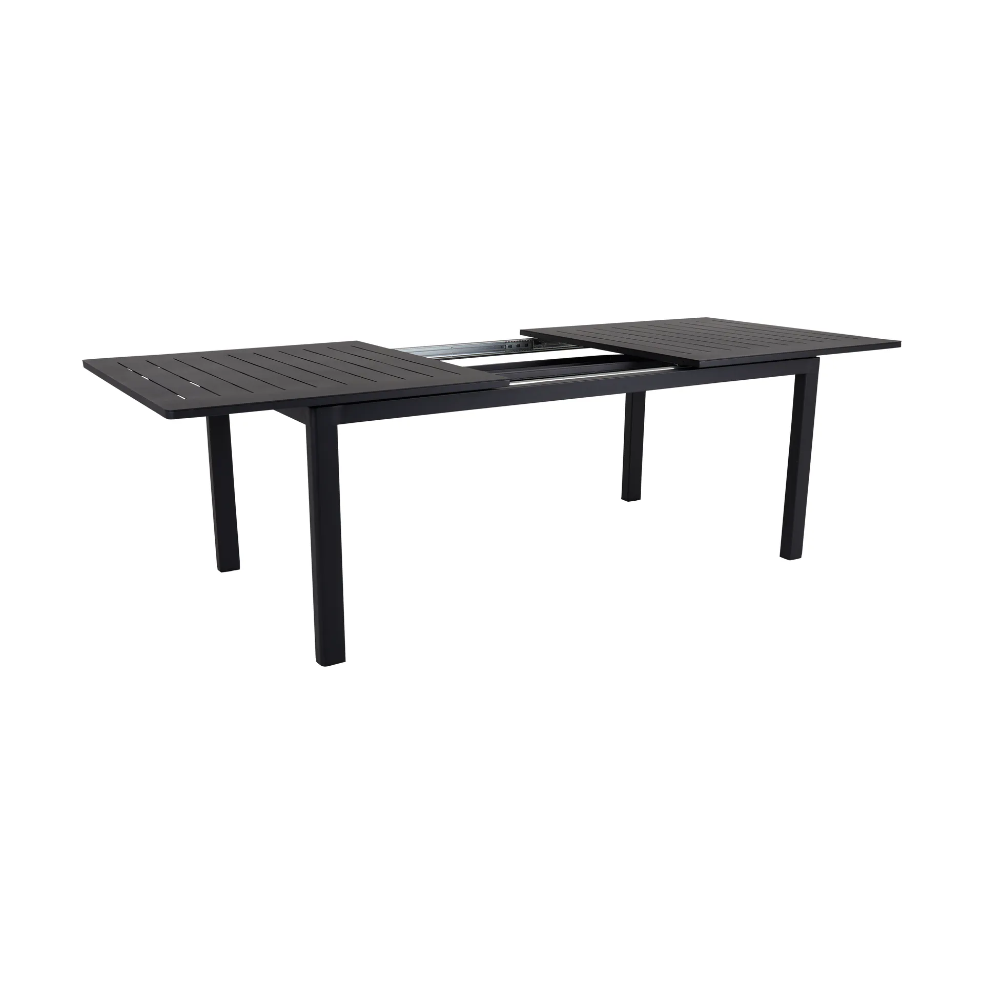 Table à manger extensible Lomma, Noir 194-312 cm Brafab