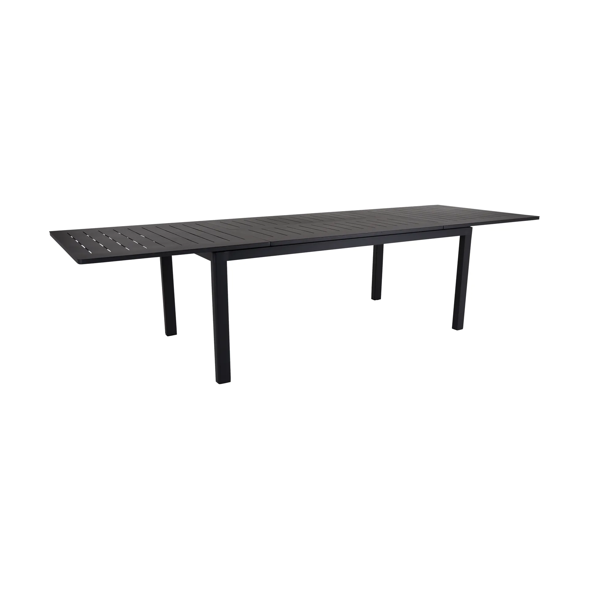 Table à manger extensible Lomma, Noir 194-312 cm Brafab