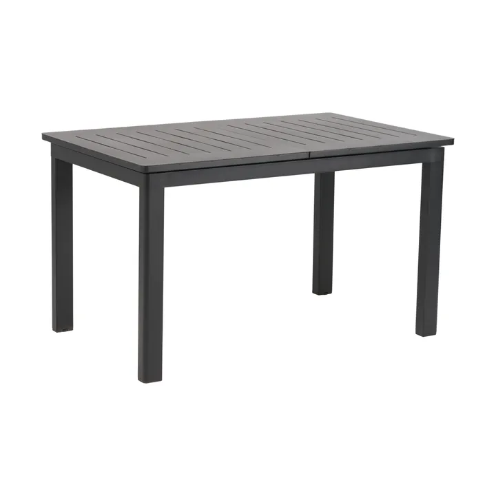 Table à manger Lomma - Noir, 128-187x80x73 cm - Brafab