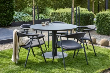 Table à manger Peace Ø110 cm Anthracite - Brafab