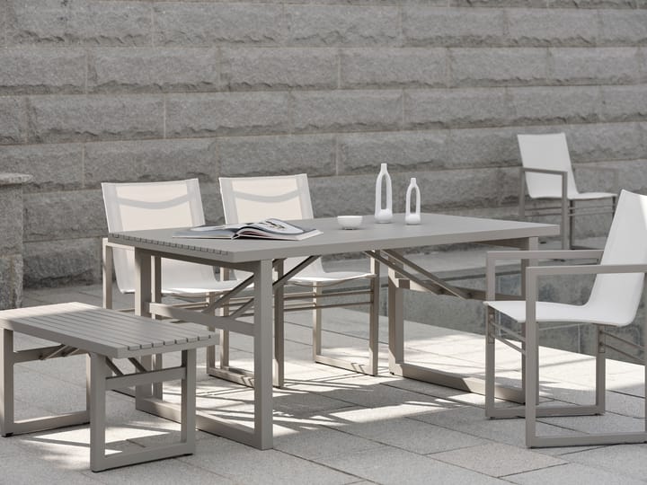 Table à manger Vevi, Blanc 160 cm Brafab