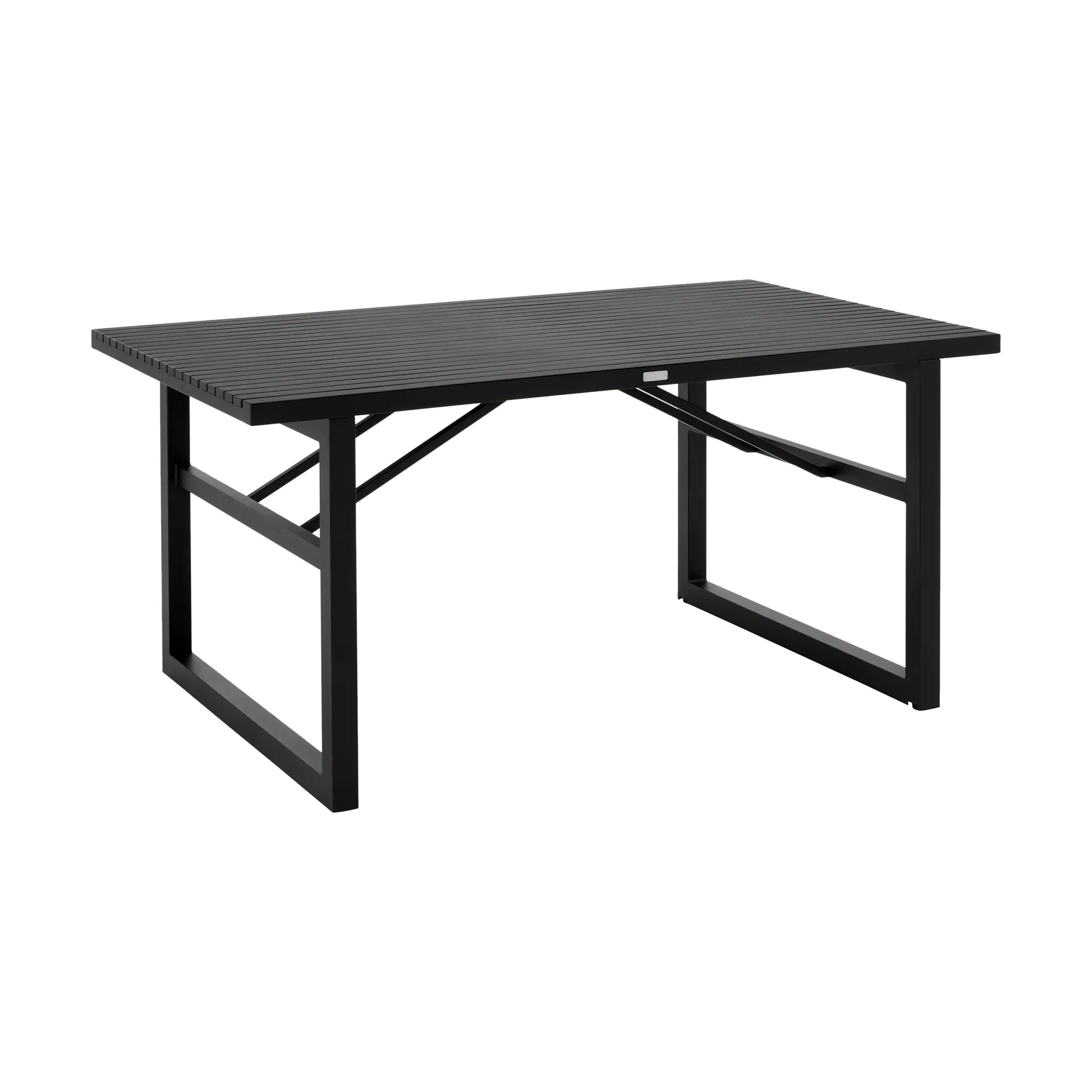 Table à manger Vevi, Noir 160 cm Brafab