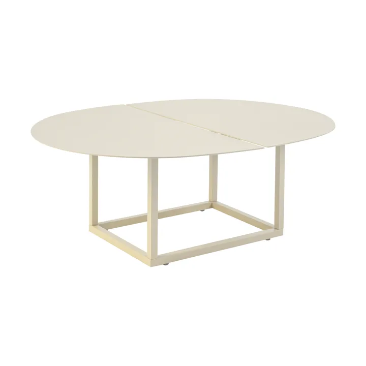 Table basse Olive - Blanc perle, 110x80 cm - Brafab