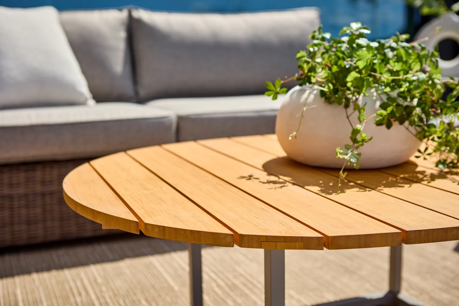 Table basse Olive, Khaki-bambou, 110x80 cm Brafab